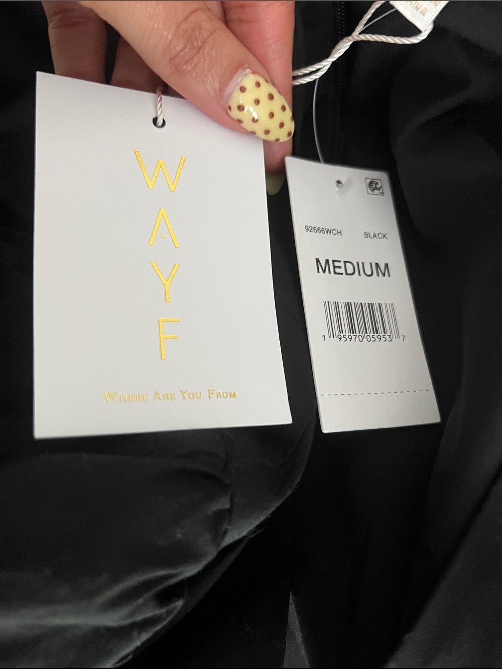 Wayf Puff Sleeve Dress with Front Tie and Cut Out - Picture 10 of 11